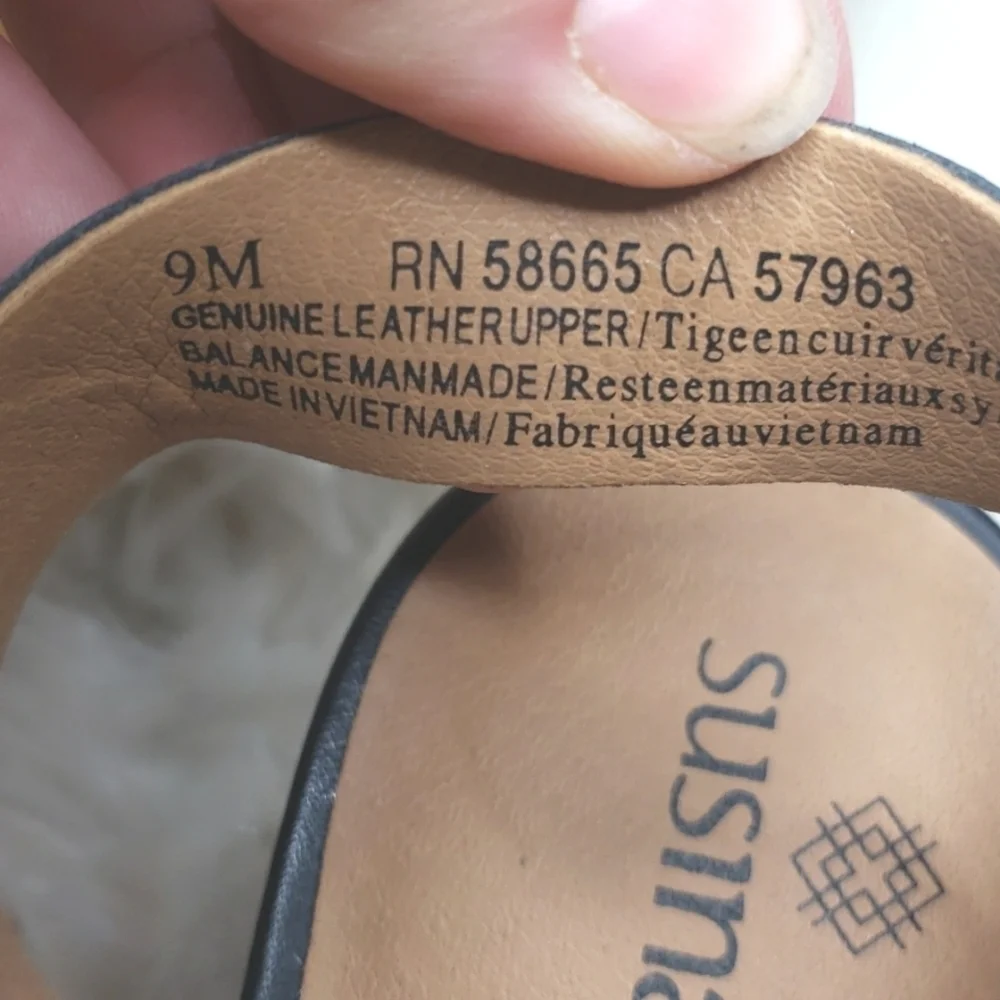 SUSINA Terra Wedge Sandal BLACK 9M